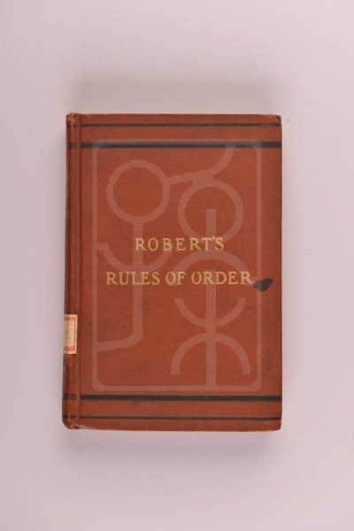1876年《罗伯特议事规则》（Robert’s Rules of Order）