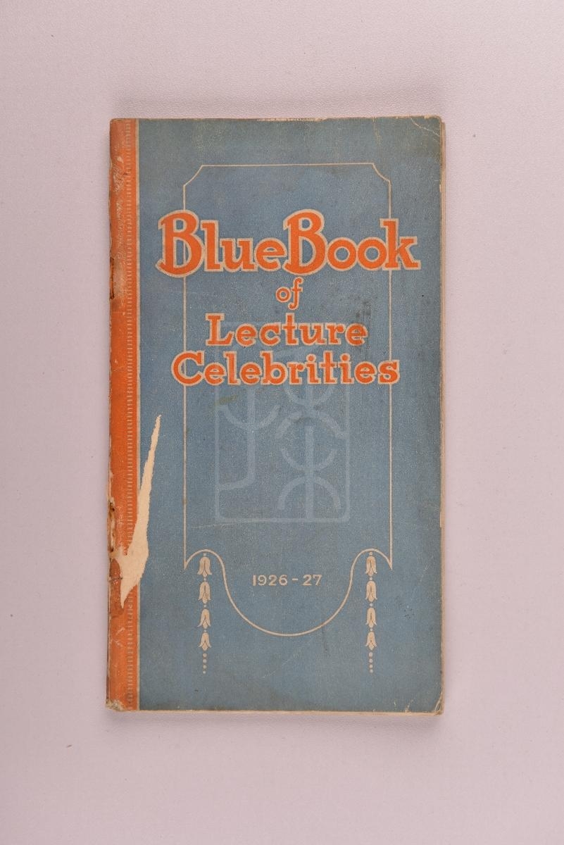 1926年版《名人演讲蓝皮书（1926-1927年）》（The Blue Book of Lecture Celebrities For 1926-27） 
